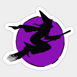 Witch Silhouette Sticker